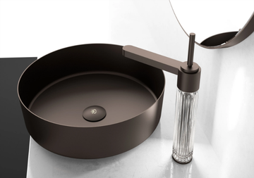 CWT - Single handle countertop crystal washbasin mixer by Glass Design - view 3